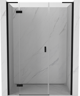 Mexen Mist-H L porte de douche battante gauche 130 cm, transparent, noir - 8A5L-130-001-70-00-L