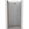 Mexen Mist-F porte de douche pliable gauche 120 cm, transparent, cuivre brossé - 8A6-120-000-65-00-L