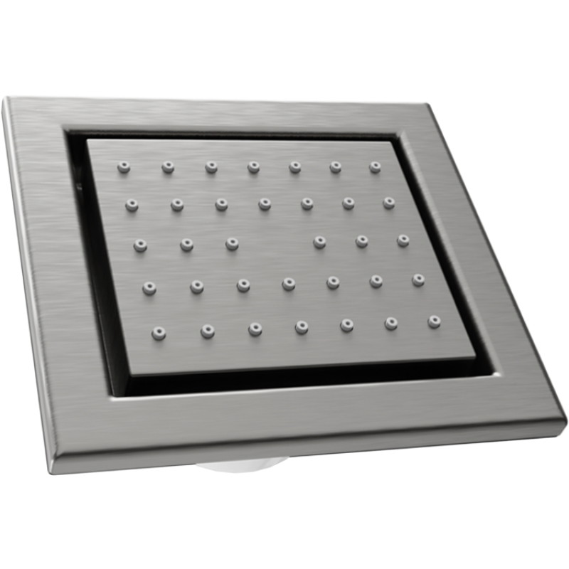 Mexen Cube Buse latérale encastrée, gun gray brossé - 79365-66