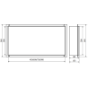 Mexen X-Wall-NR étagère encastrée sans rebord 60 x 30 cm, inox - 1911603010