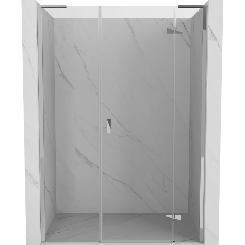 Mexen Mist-H L porte de douche pivotante droite 155 cm, transparent, chrome - 8A5L-155-001-01-00-P
