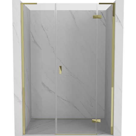 Mexen Mist-H L porte de douche pivotante droite 150 cm, transparente, or - 8A5L-150-001-50-00-P