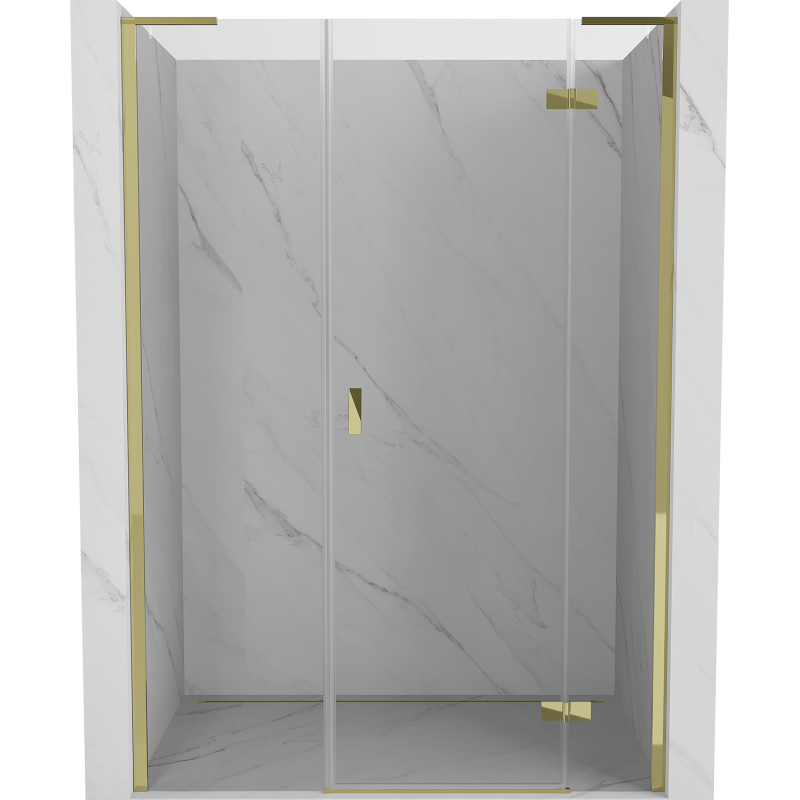 Mexen Mist-H L porte de douche pivotante droite 155 cm, transparent, doré - 8A5L-155-001-50-00-P