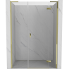 Mexen Mist-H L porte de douche pivotante droite 155 cm, transparent, doré - 8A5L-155-001-50-00-P