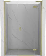 Mexen Mist-H L porte de douche pivotante droite 120 cm, transparente, or brossé - 8A5L-120-001-55-00-P