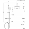 Colonne de douche Mexen T17, chrome - 798171793-00