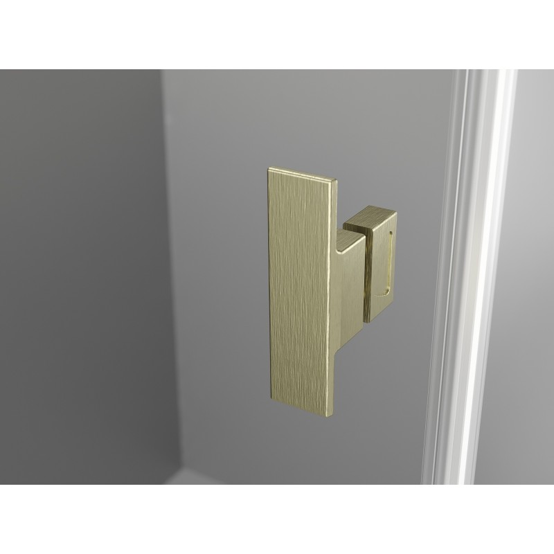Mexen Mist-H L porte de douche pivotante droite 135 cm, transparent, or brossé - 8A5L-135-001-55-00-P