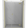Mexen Mist-H L porte de douche pivotante droite 140 cm, transparente, or brossé - 8A5L-140-001-55-00-P
