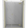 Mexen Mist-H L porte de douche pivotante droite 145 cm, transparent, or brossé - 8A5L-145-001-55-00-P