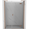 Mexen Mist-H L porte de douche pivotante droite 140 cm, transparent, cuivre brossé - 8A5L-140-001-65-00-P