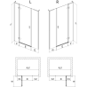 Mexen Mist-H L porte de douche battante droite 160 cm, transparente, cuivre brossé - 8A5L-160-001-65-00-P