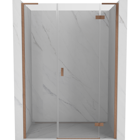 Mexen Mist-H L porte de douche battante droite 160 cm, transparente, cuivre brossé - 8A5L-160-001-65-00-P