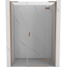 Mexen Mist-H L porte de douche battante droite 160 cm, transparente, cuivre brossé - 8A5L-160-001-65-00-P