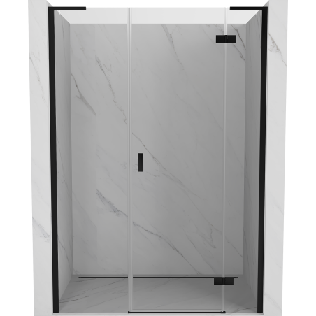 Mexen Mist-H L porte de douche pivotante droite 125 cm, transparent, noir - 8A5L-125-001-70-00-P