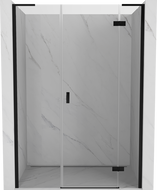Mexen Mist-H L porte de douche à battant droite 135 cm, transparent, noir - 8A5L-135-001-70-00-P