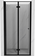 Mexen Mist-F portes de douche pliantes gauche 80 cm, cadre noir, noir - 8A6-080-000-70-70-L