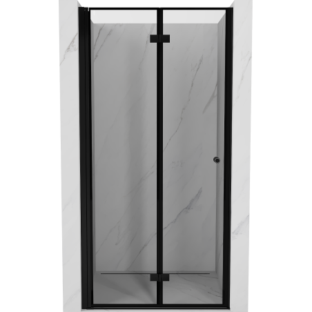 Mexen Mist-F porte de douche pliantes gauche 100 cm, cadre noir, noir - 8A6-100-000-70-70-L