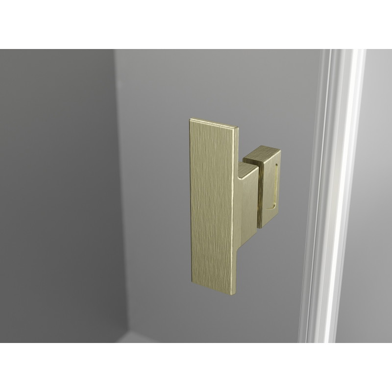 Mexen Mist-H L Duo cabine de douche pivotante droite 95 x 105 cm, transparente, or brossé - 8A5L-095L-105P-55-00
