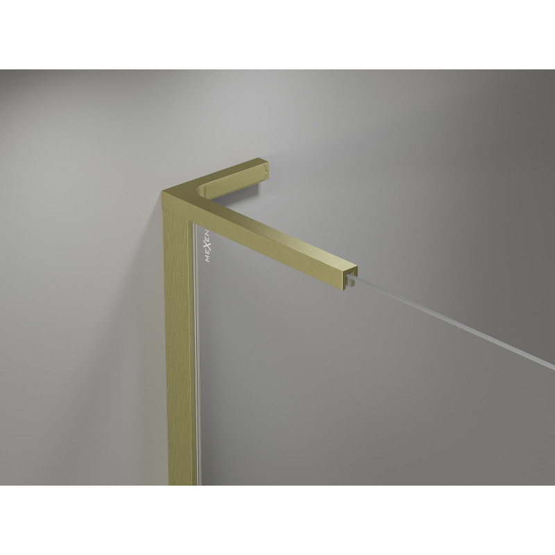 Mexen Mist-H L Duo cabine de douche pivotante droite 95 x 105 cm, transparente, or brossé - 8A5L-095L-105P-55-00