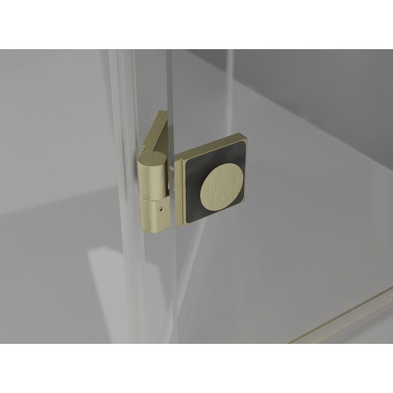 Mexen Mist-H L Duo cabine de douche pivotante droite 95 x 105 cm, transparente, or brossé - 8A5L-095L-105P-55-00