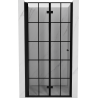 Mexen Mist-F porte de douche pliante gauche 80 cm, grille noire, noir - 8A6-080-000-70-77-L