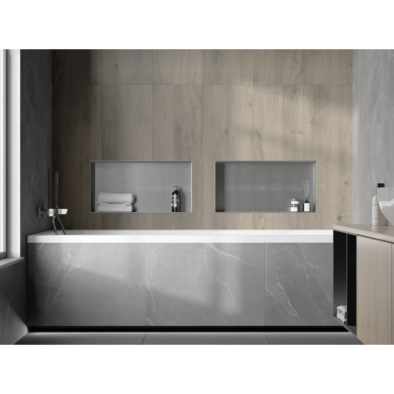 Mexen X-Wall-NR étagère encastrée sans rebord 60 x 30 cm, inox - 1911603010