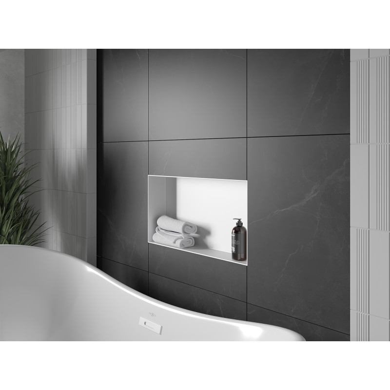 Mexen X-Wall-NR étagère encastrée sans rebord 60 x 30 cm, blanche - 1921603010