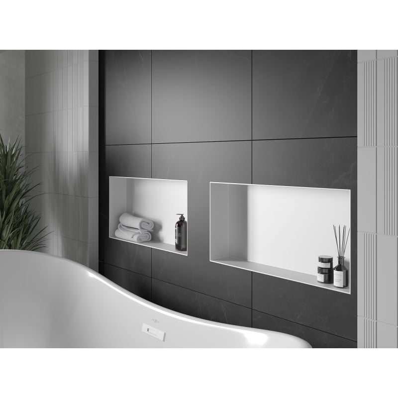 Mexen X-Wall-NR étagère encastrée sans rebord 60 x 30 cm, blanche - 1921603010