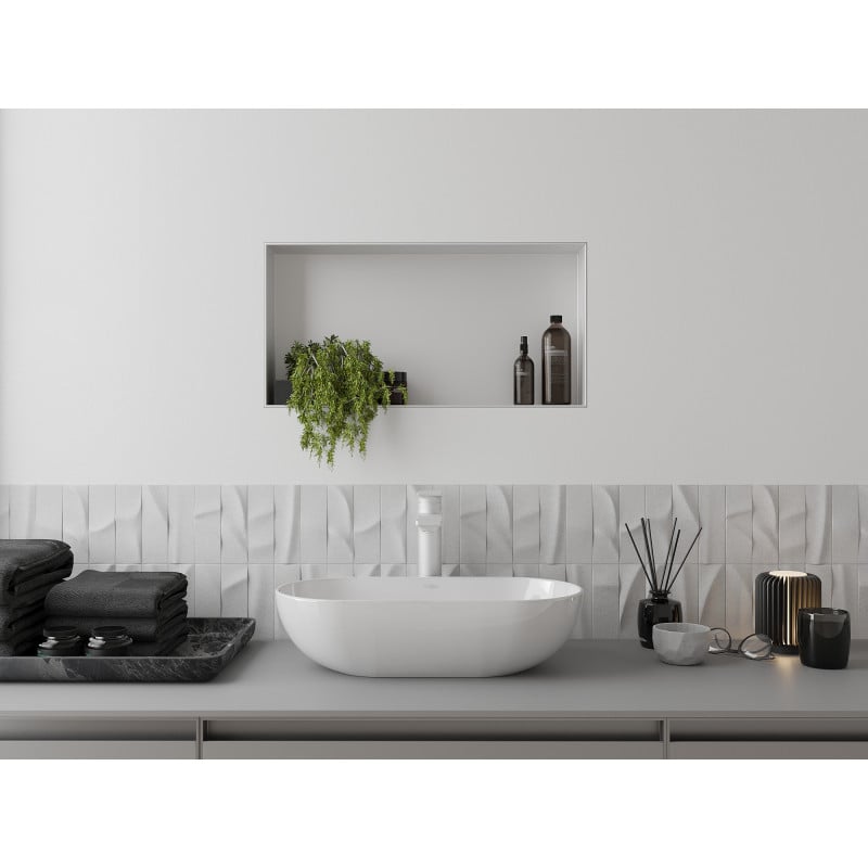 Mexen X-Wall-NR étagère encastrée sans rebord 60 x 30 cm, blanche - 1921603010