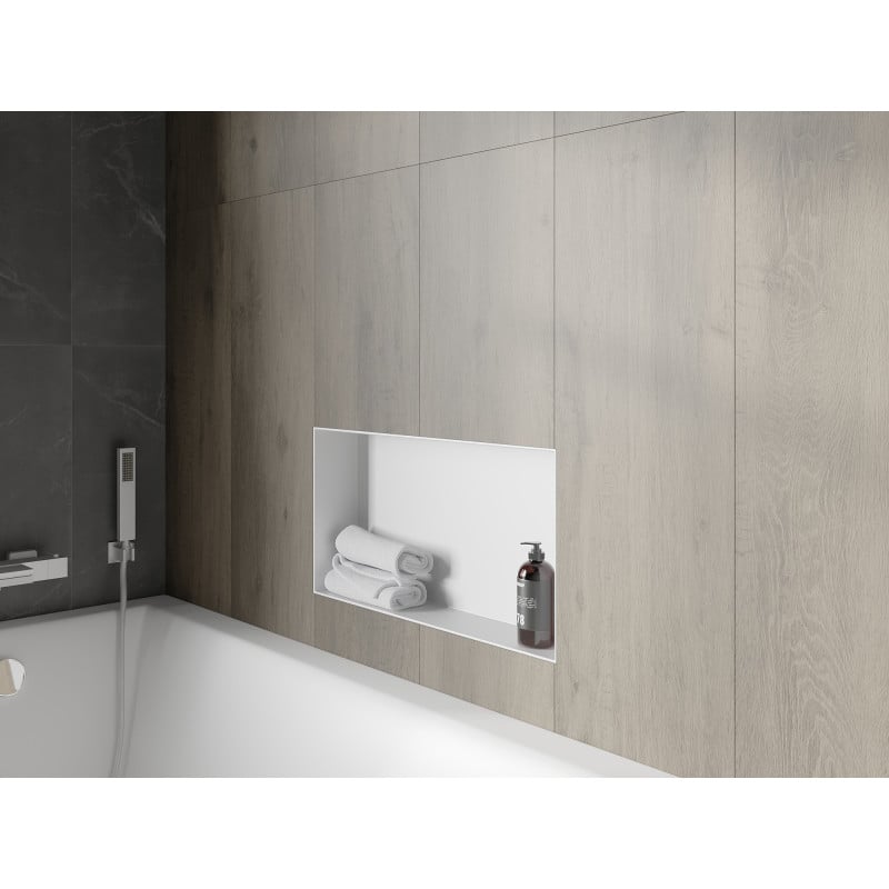Mexen X-Wall-NR étagère encastrée sans rebord 60 x 30 cm, blanche - 1921603010