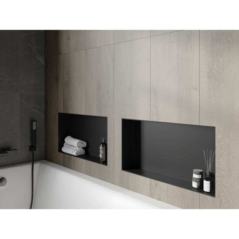 Mexen X-Wall-NR étagère encastrée sans rebord 60 x 30 cm, noire - 1971603010