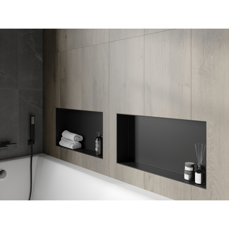 Mexen X-Wall-NR étagère murale sans collerette 60 x 30 cm, noire - 1971603010