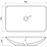 Mexen Avila lavabo sur plan 58 x 37 cm, blanc - 21115500
