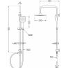 Mexen T17 colonne de douche, chrome/blanc - 798171793-02