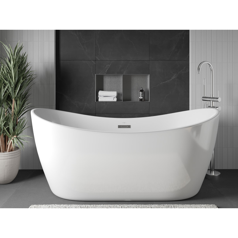 Mexen X-Wall-NR étagère encastrée sans collerette avec étagère 60 x 30 cm, inox - 1911603010S