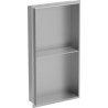 Mexen X-Wall-NR étagère encastrée sans rebord avec étagère 60 x 30 cm, inox - 1911603010S