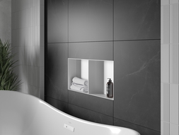 Mexen X-Wall-NR étagère d'encastrement sans rebord avec tablette 60 x 30 cm, blanc - 1921603010S