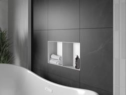 Mexen X-Wall-NR étagère encastrée sans rebord avec étagère 60 x 30 cm, blanc - 1921603010S