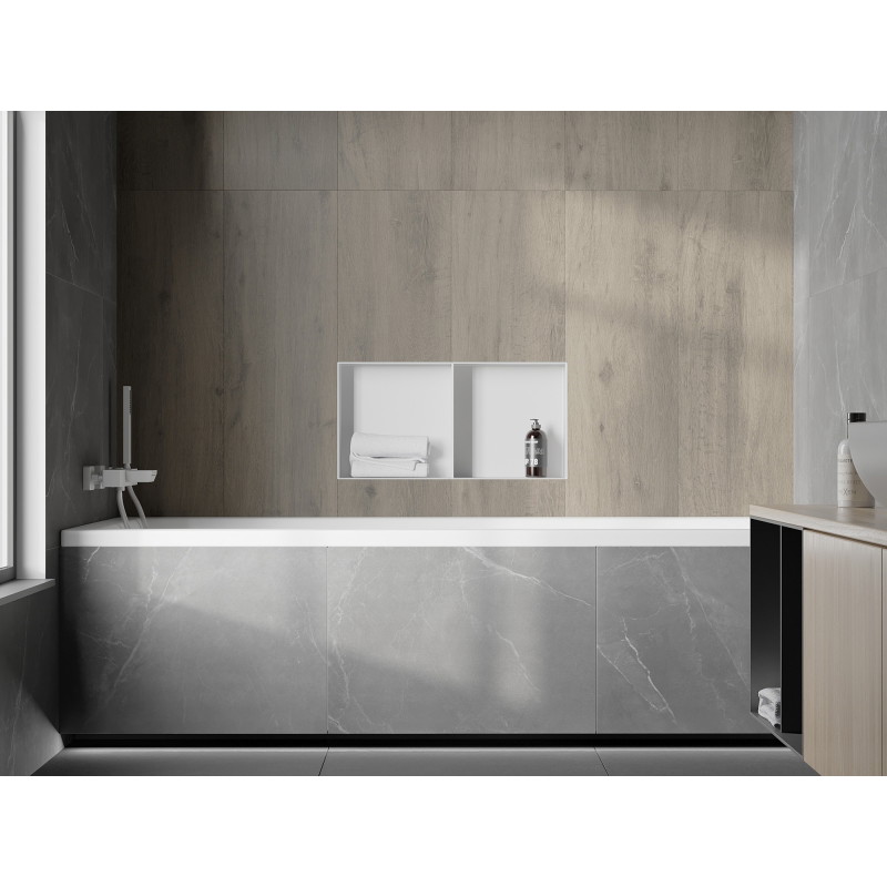 Mexen X-Wall-NR étagère encastrée sans rebord avec une étagère 60 x 30 cm, blanc - 1921603010S
