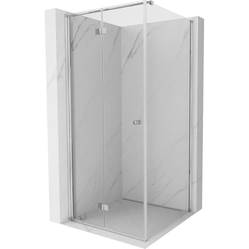 Mexen Mist-F cabine de douche pliante gauche 110 x 110 cm, transparent, chrome - 8A6T-110-110-01-00-L