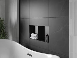 Mexen X-Wall-NR niche sans rebord avec étagère 60 x 30 cm, noire - 1971603010S