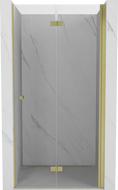 Mexen Mist-F porte de douche pliante droite 100 cm, transparent, doré - 8A6-100-000-50-00-P