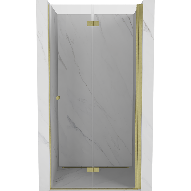 Mexen Mist-F porte de douche pliante droite 85 cm, transparente, or brossé - 8A6-085-000-55-00-P