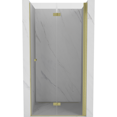 Mexen Mist-F porte de douche pliante droite 85 cm, transparente, or brossé - 8A6-085-000-55-00-P