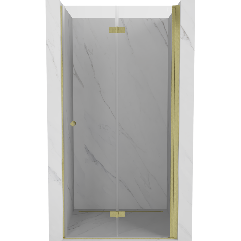 Mexen Mist-F porte de douche pliante droite 95 cm, transparent, or brossé - 8A6-095-000-55-00-P