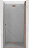 Mexen Mist-F porte de douche pliante droite 60 cm, transparent, cuivre brossé - 8A6-060-000-65-00-P
