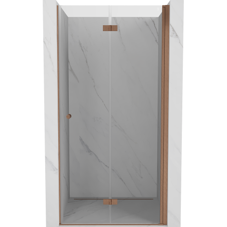 Mexen Mist-F porte de douche pliante droite 85 cm, transparent, cuivre brossé - 8A6-085-000-65-00-P