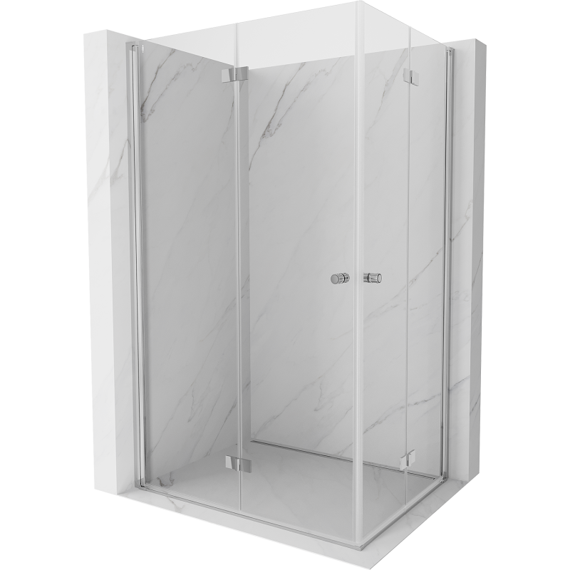 Mexen Mist-F Duo cabine de douche pliante gauche 100 x 80 cm, transparent, chrome - 8A6-100L-080P-01-00