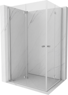 Mexen Mist-F Duo cabine de douche pliante gauche 100 x 80 cm, transparent, chrome - 8A6-100L-080P-01-00