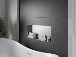 Mexen X-Wall-NR étagère encastrée sans bride 75 x 30 cm, inox - 1911753010